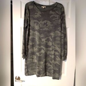 Jane and Delancey Womens Shirt Dress Camouflage Long Sleeve